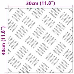 Berkfield Home Modern Aluminium Checker Plates 4 pcs Anti-Slip 30x30 cm in Silver - Size: Medium - thumbnail 8