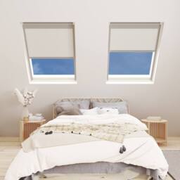 Bloc Blinds Solar Powered Blackout Blind for Velux Roof Windows - White in Silver - Size: PK04 - thumbnail 2