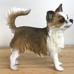 Animal Crackers Long Hair Chihuahua Dog Figurine By Leonardo, Gift Boxed - thumbnail 3