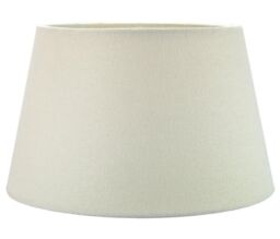 Happy Homewares Traditional Linen Fabric Drum Shade for Pendant & Lampshade in Cream - Size: 12 inches