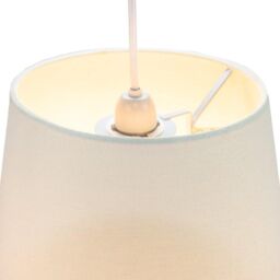Happy Homewares Traditional Linen Fabric Drum Shade for Pendant & Lampshade in Cream - Size: 12 inches - thumbnail 4