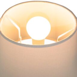 Happy Homewares Traditional Linen Fabric Drum Shade for Pendant & Lampshade in Cream - Size: 12 inches - thumbnail 3