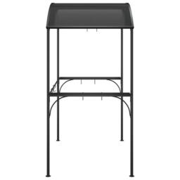 Berkfield Home BBQ Gazebo with Side Shelves Anthracite 220x115x230 cm Steel in Black - Size: 220 x 115 x 230 cm - thumbnail 4
