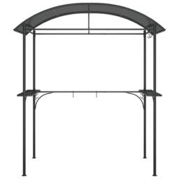 Berkfield Home BBQ Gazebo with Side Shelves Anthracite 220x115x230 cm Steel in Black - Size: 220 x 115 x 230 cm - thumbnail 3