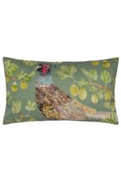 Evans Lichfield Grove Pheasant Water & UV Resistant Outdoor Cushion in Olive - Size: 30 cm x 50 cm