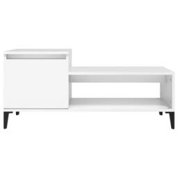 Berkfield Home Decorative Coffee Table White 100x50x45 cm Engineered Wood - Size: 100 x 50 x 45 cm - thumbnail 5