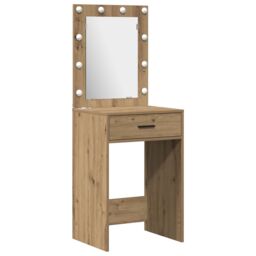 Berkfield Home 3 Piece Dressing Table Set Artisan Oak Engineered Wood in Brown - thumbnail 4