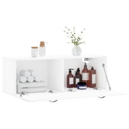 Berkfield Home Wall Cabinet White 100x36.5x35 cm Engineered Wood - thumbnail 4