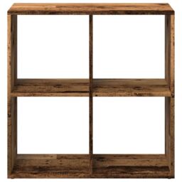 Berkfield Home Room Divider Bookcase Old Wood 69.5x29x69.5 cm Engineered Wood in Brown - thumbnail 5