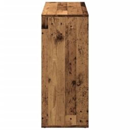 Berkfield Home Room Divider Bookcase Old Wood 69.5x29x69.5 cm Engineered Wood in Brown - thumbnail 6