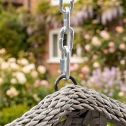 Rosewood & Stone Home Lanhydrock - Single Egg Chair in Dark Grey on Grey - Size: 1 Seater - thumbnail 2