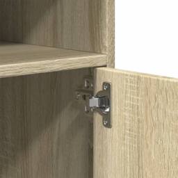 Berkfield Home Rolling Cabinet Sonoma Oak 60x48x81 cm Engineered Wood in Natural - Size: 60 x 48 x 81 cm - thumbnail 8