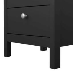 Wyld Haus Gossmere Matt Black Bedside Table 3 Drawers - thumbnail 9