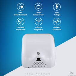 MYLEK Pro Washroom Bathroom Hand Dryer 1800w ABS in White - thumbnail 7