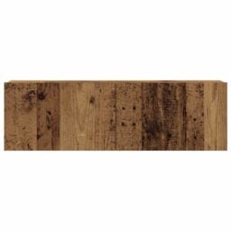 Berkfield Home Wall Mounted TV Cabinets 4 pcs Old Wood 100x30x30 cm in Brown - Size: 100 x 30 x 30 cm - thumbnail 5