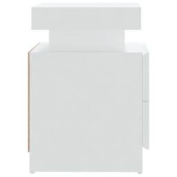 Berkfield Home Bedside Cabinet White 45x35x52 cm Engineered Wood - Size: 45 x 35 x 52 cm - thumbnail 5