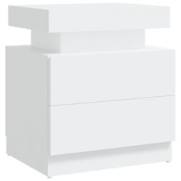 Berkfield Home Bedside Cabinet White 45x35x52 cm Engineered Wood - Size: 45 x 35 x 52 cm - thumbnail 2