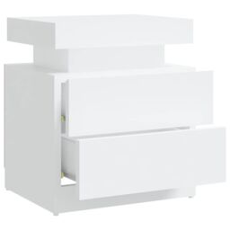 Berkfield Home Bedside Cabinet White 45x35x52 cm Engineered Wood - Size: 45 x 35 x 52 cm - thumbnail 6