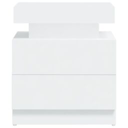 Berkfield Home Bedside Cabinet White 45x35x52 cm Engineered Wood - Size: 45 x 35 x 52 cm - thumbnail 4