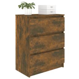 Berkfield Home Sideboard Smoked Oak 60x35x76 cm Engineered Wood in Brown - Size: 60 x 35 x 76 cm - thumbnail 7