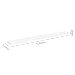Berkfield Home Gabion Raised Bed Galvanised Steel 1000x100x20 cm in Silver - Size: 1000 x 100 x 20 cm - thumbnail 5