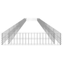Berkfield Home Gabion Raised Bed Galvanised Steel 1000x100x20 cm in Silver - Size: 1000 x 100 x 20 cm - thumbnail 6