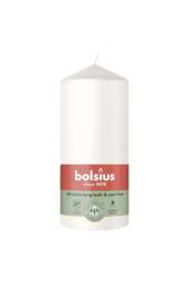 KDMD Cloudy White Bolsius Pillar Candle 130 x 68mm 2 Pack