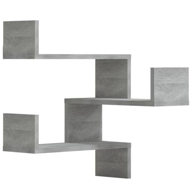 Berkfield Home Wall Corner Shelves 2 pcs Grey Sonoma 40x40x50 cm Engineered Wood - Size: 40 x 40 x 50 cm - image 1