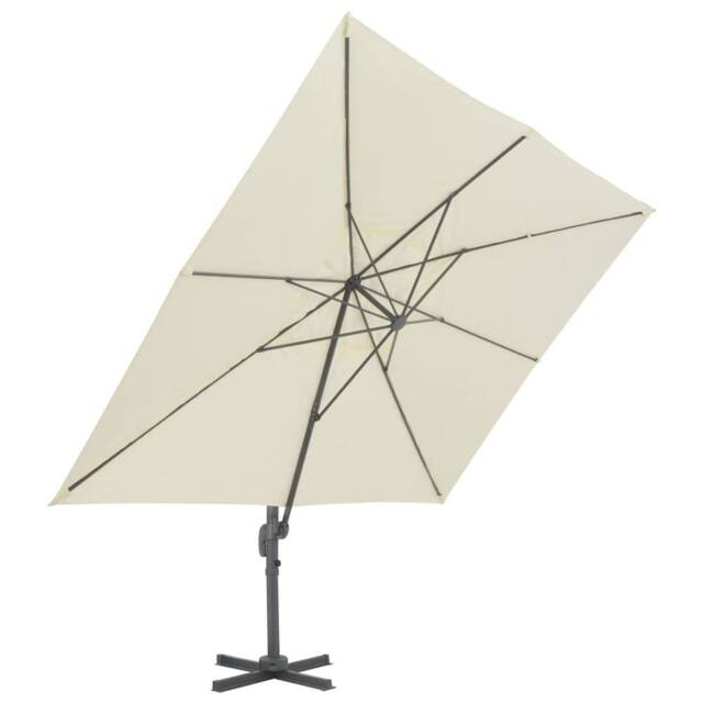 Berkfield Home Elegant Cantilever Umbrella with Aluminium Pole 400x300 cm Sand in Beige - image 1