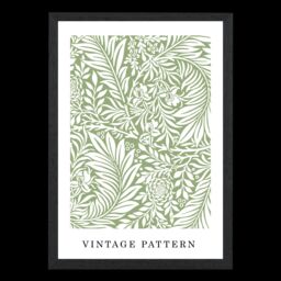 ARTZE William Morris Green Floral Art Print / Black Frame / SIZE: A4 - thumbnail 2