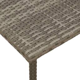 Berkfield Home Garden Coffee Table Rectangular Grey 40x40x37 cm Poly Rattan - Size: 40 x 40 x 37 cm - thumbnail 7