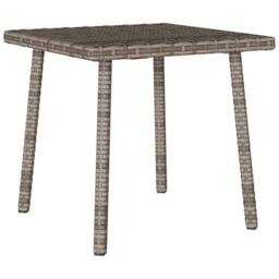 Berkfield Home Garden Coffee Table Rectangular Grey 40x40x37 cm Poly Rattan - Size: 40 x 40 x 37 cm - thumbnail 6