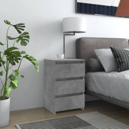Berkfield Home Durable Bed Cabinet Concrete Grey 40x35x62.5 cm Engineered Wood - thumbnail 2