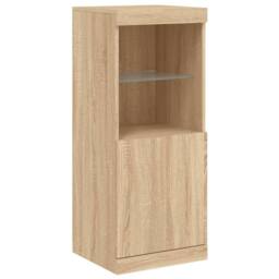 Berkfield Home Sideboard with LED Lights Sonoma Oak 162x37x100 cm in Brown - Size: 162 x 37 x 100 cm - thumbnail 9