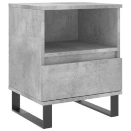 Berkfield Home Bedside Cabinet Concrete Grey 40x35x50 cm Engineered Wood - Size: 40 x 35 x 50 cm - thumbnail 2