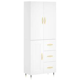 Berkfield Home Highboard White 69.5x34x180 cm Engineered Wood - thumbnail 3