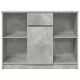 Berkfield Home Sideboard with Drawer Concrete Grey 101x35x76 cm Engineered Wood - Size: 101 x 35 x 76 cm - thumbnail 6