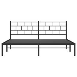 Berkfield Home Metal Bed Frame with Headboard Black 183x213 cm - thumbnail 6
