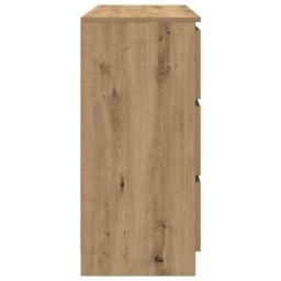 Berkfield Home Sideboard Artisan Oak 100x35x76 cm Engineered Wood in Brown - Size: 100 x 35 x 76 cm - thumbnail 7