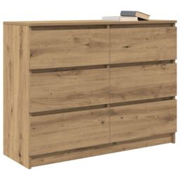Berkfield Home Sideboard Artisan Oak 100x35x76 cm Engineered Wood in Brown - Size: 100 x 35 x 76 cm - thumbnail 4