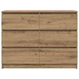 Berkfield Home Sideboard Artisan Oak 100x35x76 cm Engineered Wood in Brown - Size: 100 x 35 x 76 cm - thumbnail 6