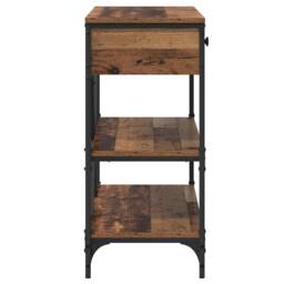 Berkfield Home Beautiful Console Table Old Wood 100x34.5x75 cm Engineered Wood in Brown - thumbnail 7