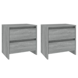 Berkfield Home Bedside Cabinets 2 pcs Grey Sonoma 45x34.5x44.5 cm Engineered Wood - thumbnail 2