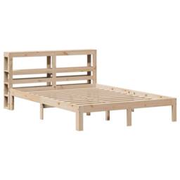 Berkfield Home Bed Frame with Headboard without Mattress 140x190 cm in Brown - thumbnail 3