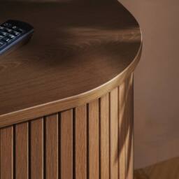 Birlea Axel Fluted TV Unit Walnut in Brown - thumbnail 6