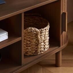 Birlea Axel Fluted TV Unit Walnut in Brown - thumbnail 4