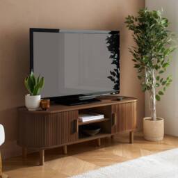 Birlea Axel Fluted TV Unit Walnut in Brown - thumbnail 2