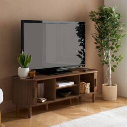 Birlea Axel Fluted TV Unit Walnut in Brown - thumbnail 3