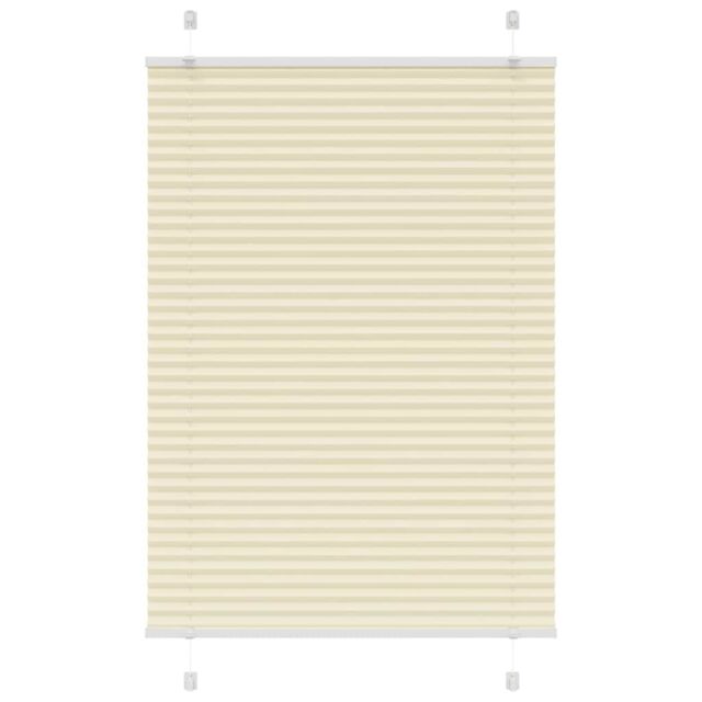 Berkfield Home Pleated Blind Cream 90x150 cm Fabric Width 89.4 cm Polyester - image 1