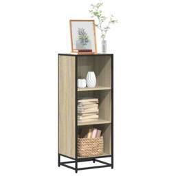 Berkfield Home Modern Book Cabinet Sonoma Oak 40x35x107.5 cm Engineered Wood in Light Brown - thumbnail 2